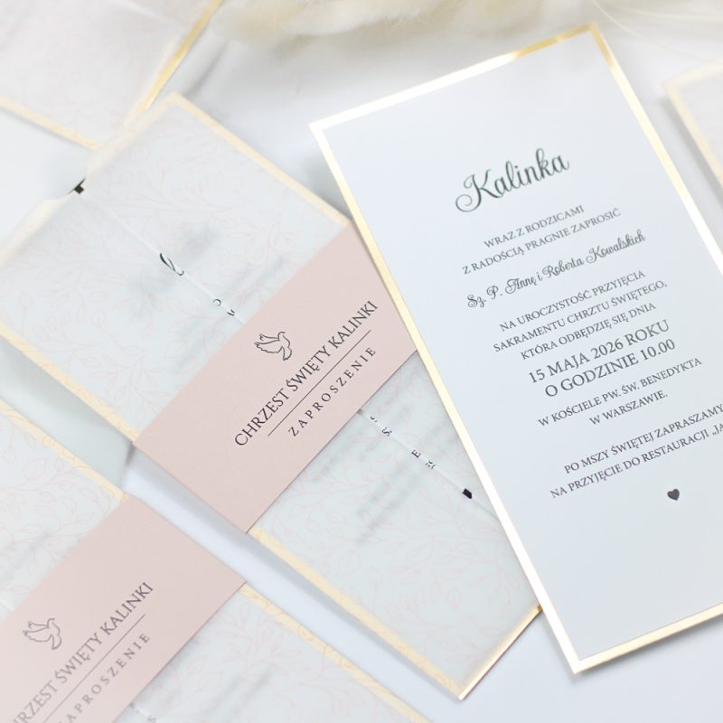 Zaproszenie na chrzest - SOPHIA