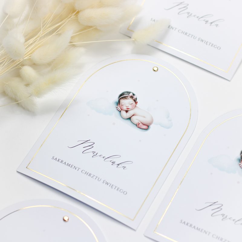 Zaproszenie na chrzest - MARCELINKA
