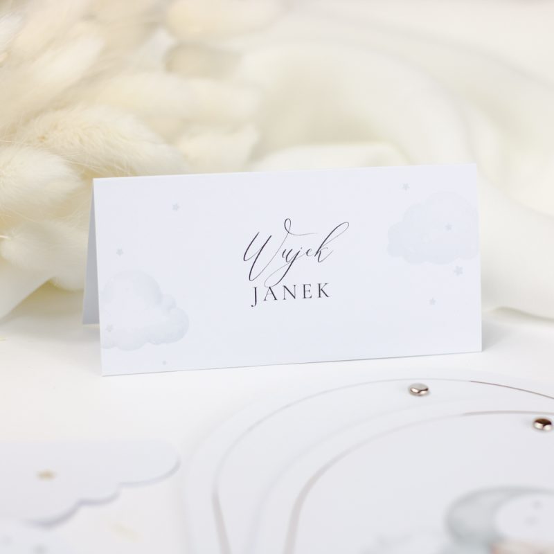 Winietka chmurka na Chrzest Święty – FRANCISZEK / wzór 2