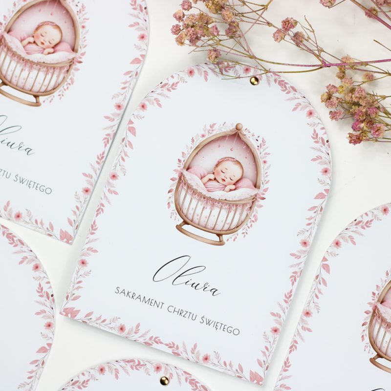 Zaproszenie na chrzest - OLIWIA