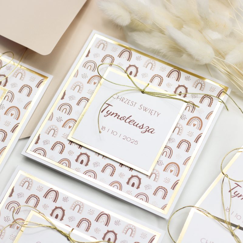 Zaproszenie na chrzest - KARMEL