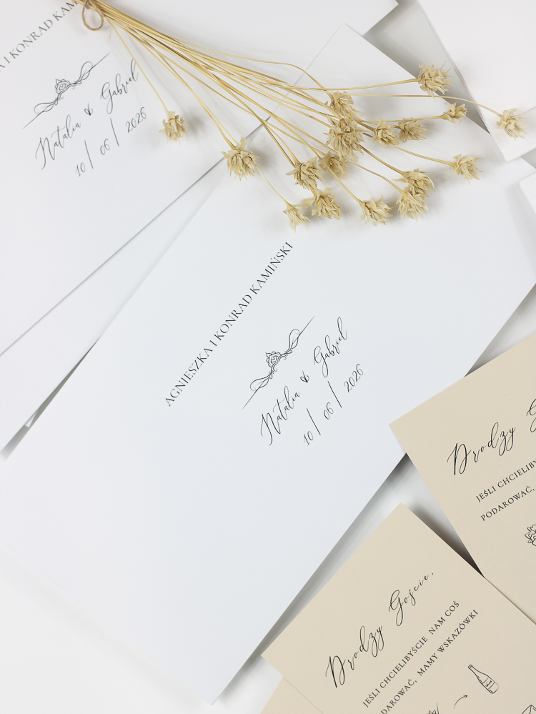 zaproszenie ślubne w stylu dworskim Eloise