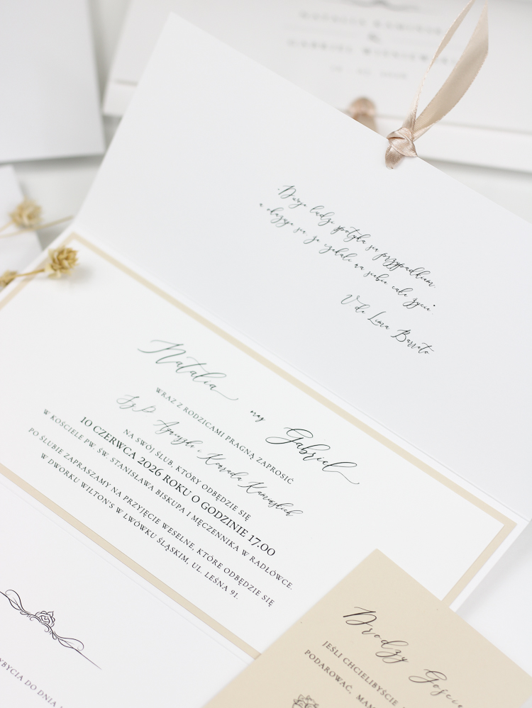 zaproszenie ślubne w stylu dworskim Eloise